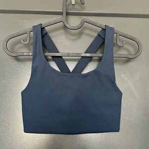 Girlfriend collective Simone high support sports bra, midnight blue, XS